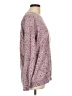 Athleta Floral Burgundy Pullover Sweater Size L - photo 4
