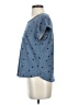 Bobeau Stars Blue Short Sleeve Top Size S - photo 5