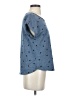 Bobeau Stars Blue Short Sleeve Top Size S - photo 4