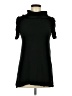 Vanity Solid Black Short Sleeve Top Size M - photo 1