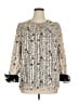 Assorted Brands 100% Polyester Silver 3/4 Sleeve Top Size EU 48 / US 18 - photo 1