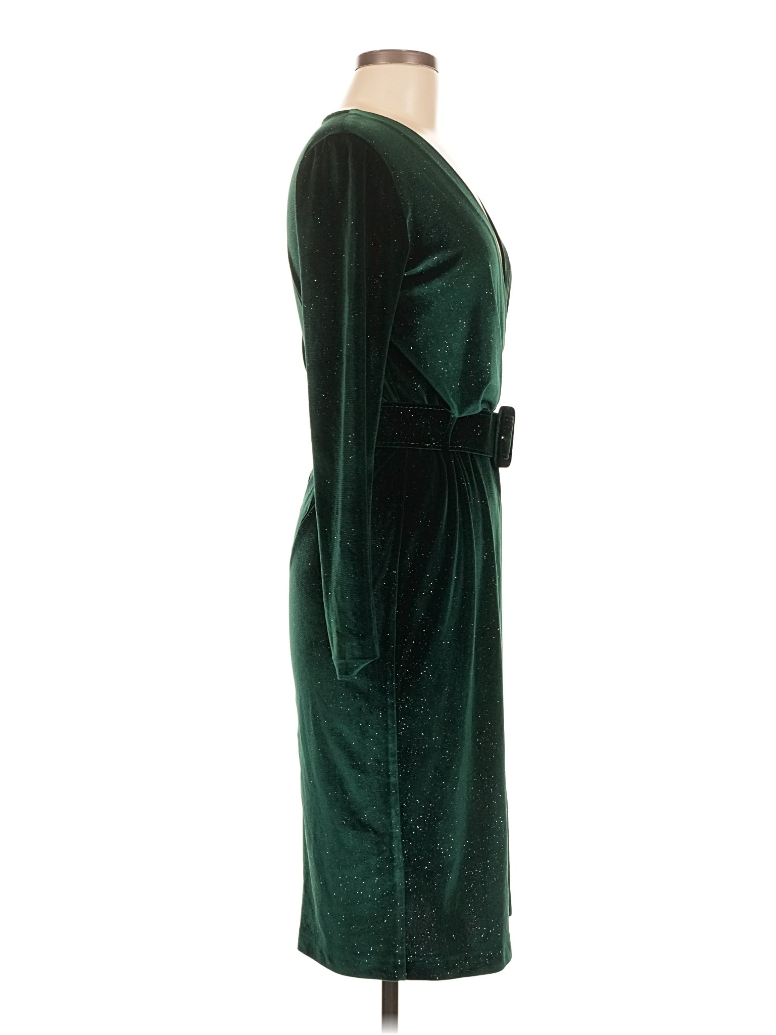 slim fit dress slacks Aakaa Green Velvet Dress NWT- Size S – The Saved Collection main image 1