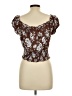 J for Justify Brown Short Sleeve Blouse Size XL - photo 2