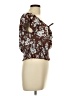 J for Justify Brown Short Sleeve Blouse Size XL - photo 4