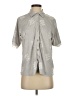 Splendid Metallic Silver Short Sleeve Blouse Size S - photo 1