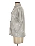 Splendid Metallic Silver Short Sleeve Blouse Size S - photo 5