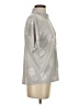 Splendid Metallic Silver Short Sleeve Blouse Size S - photo 4