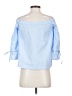 Likely 100% Cotton Blue 3/4 Sleeve Button-Down Shirt Size XS - photo 2