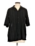 Assorted Brands Black 3/4 Sleeve Button-Down Shirt Size M - photo 1