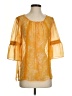 Lauren Conrad 100% Polyester Yellow 3/4 Sleeve Blouse Size S - photo 1