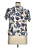 Maurices 100% Rayon Floral Ivory Short Sleeve Blouse Size 0X - photo 2