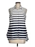 DressBarn 100% Polyester Stripes Blue Sleeveless Blouse Size M - photo 1