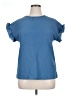 Unbranded 100% Polyester Blue Short Sleeve Top Size XL - photo 1