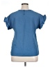 Unbranded 100% Polyester Blue Short Sleeve Top Size XL - photo 2