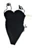 Devon Windsor Hearts Black One Piece Swimsuit Size L - photo 1