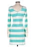 Pink Owl Stripes Teal Casual Dress Size M - photo 2
