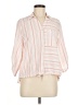 Chico's Stripes Pink 3/4 Sleeve Blouse Size Med (1) - photo 1