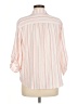 Chico's Stripes Pink 3/4 Sleeve Blouse Size Med (1) - photo 2