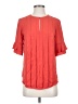 Ann Taylor 100% Polyester Red Short Sleeve Blouse Size XXS - photo 1