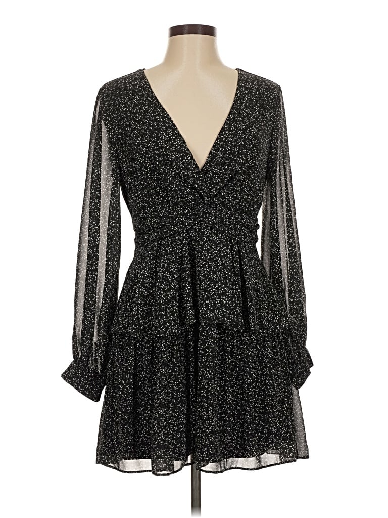 Pre-owned Lulus Casual Dress In Black