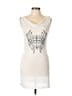 Pretty Damage Graphic Ivory Cocktail Dress Size L - photo 1