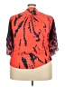 Unbranded Print Orange 3/4 Sleeve Blouse Size 3X - photo 2