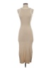 Unbranded Solid Tan Casual Dress Size S - photo 1