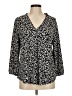 TWO by Vince Camuto Black Long Sleeve Blouse Size M (estimated) - photo 1