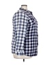 Cato 100% Rayon Plaid Blue Long Sleeve Button-Down Shirt Size 22 - photo 4