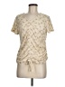 Cato Ivory Short Sleeve Blouse Size M - photo 1