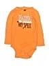 Carter's 100% Cotton Print Orange Long Sleeve Onesie 12-18 MO / 18 MO - photo 1