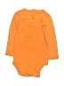 Carter's 100% Cotton Print Orange Long Sleeve Onesie 12-18 MO / 18 MO - photo 2