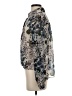 CAbi 100% Polyester Floral Blue Silver Long Sleeve Blouse Size S - photo 5