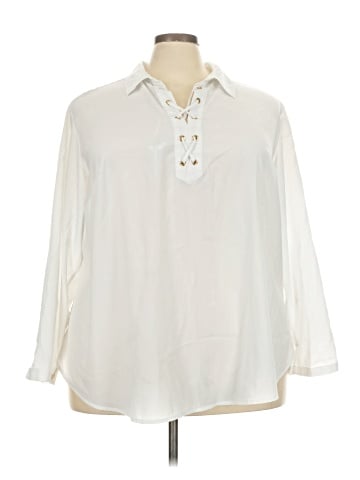 Jones New York Signature Long Sleeve Polo (view 1)