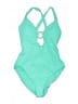 AQ/AQ Solid Green One Piece Swimsuit Size L - photo 1
