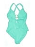 AQ/AQ Solid Green One Piece Swimsuit Size L - photo 2