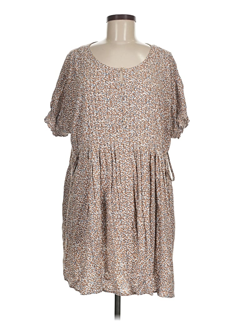 Pre-owned Kori America Casual Dress In Tan