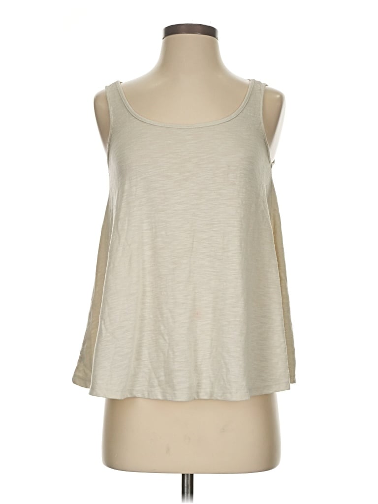 Pre-owned Decree Tank Top Ivory Halter Neckline Tops In White