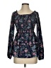 Cato Blue Long Sleeve Blouse Size XS - photo 1
