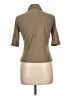 Unbranded Tan 3/4 Sleeve Button-Down Shirt Size 12 (estimated) - photo 2