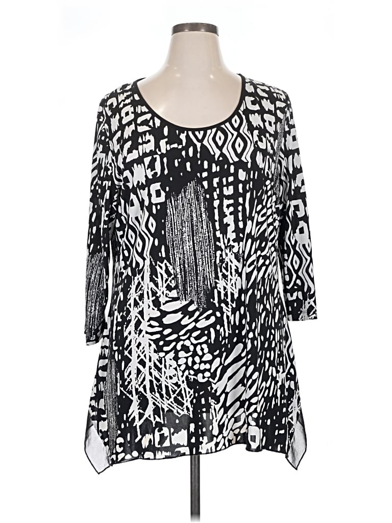 Pre-owned Nygard 3/4 Sleeve Blouse In Black