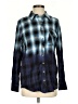 Tolani Plaid Blue Long Sleeve Button-Down Shirt Size S - photo 1