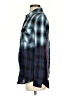 Tolani Plaid Blue Long Sleeve Button-Down Shirt Size S - photo 5
