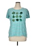 Talbots 100% Cotton Teal Short Sleeve Top Size 1X - photo 1