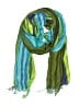 Greater Good Network 100% Viscose Stripes Green Scarf One size - photo 1