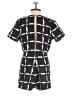 JOA 100% Polyester Graphic Black Romper Size XS - photo 2