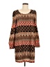 Tinley Road 100% Polyester Print Brown Casual Dress Size M - photo 1