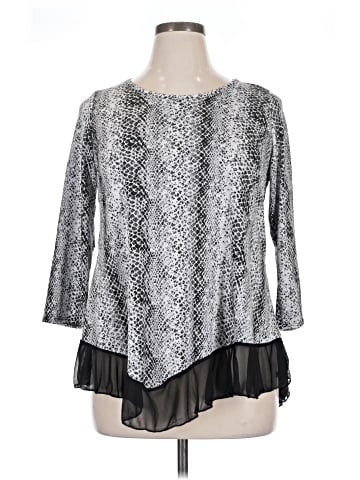 Rare Editions 3/4 Sleeve Blouse (view 1)