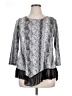 Rare Editions Silver 3/4 Sleeve Blouse Size XL - photo 1
