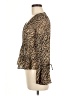 Primark 100% Polyester Animal Print Brown Long Sleeve Blouse Size 6 - photo 5